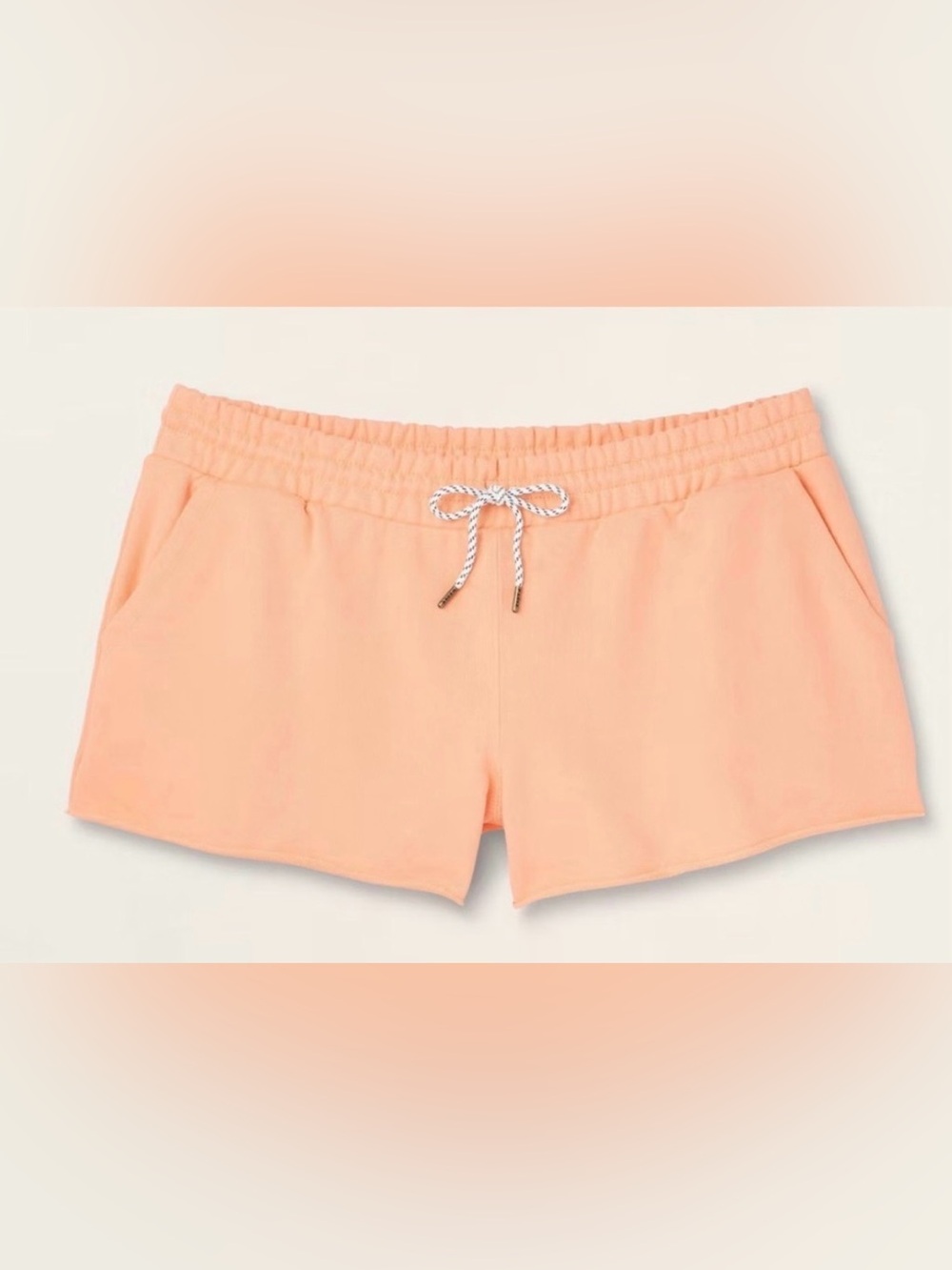 NWT PARKE X TARGET Peach/Orange Drawstring Athletic French Terry Shorts Size M